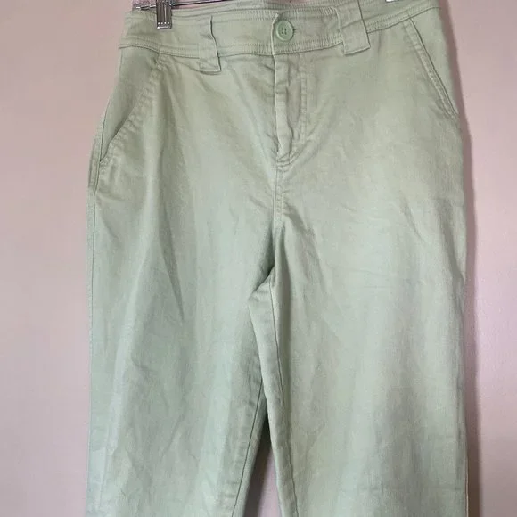 a new day Mint Green Straight Crop Canvas Pants - Picture 2 of 6
